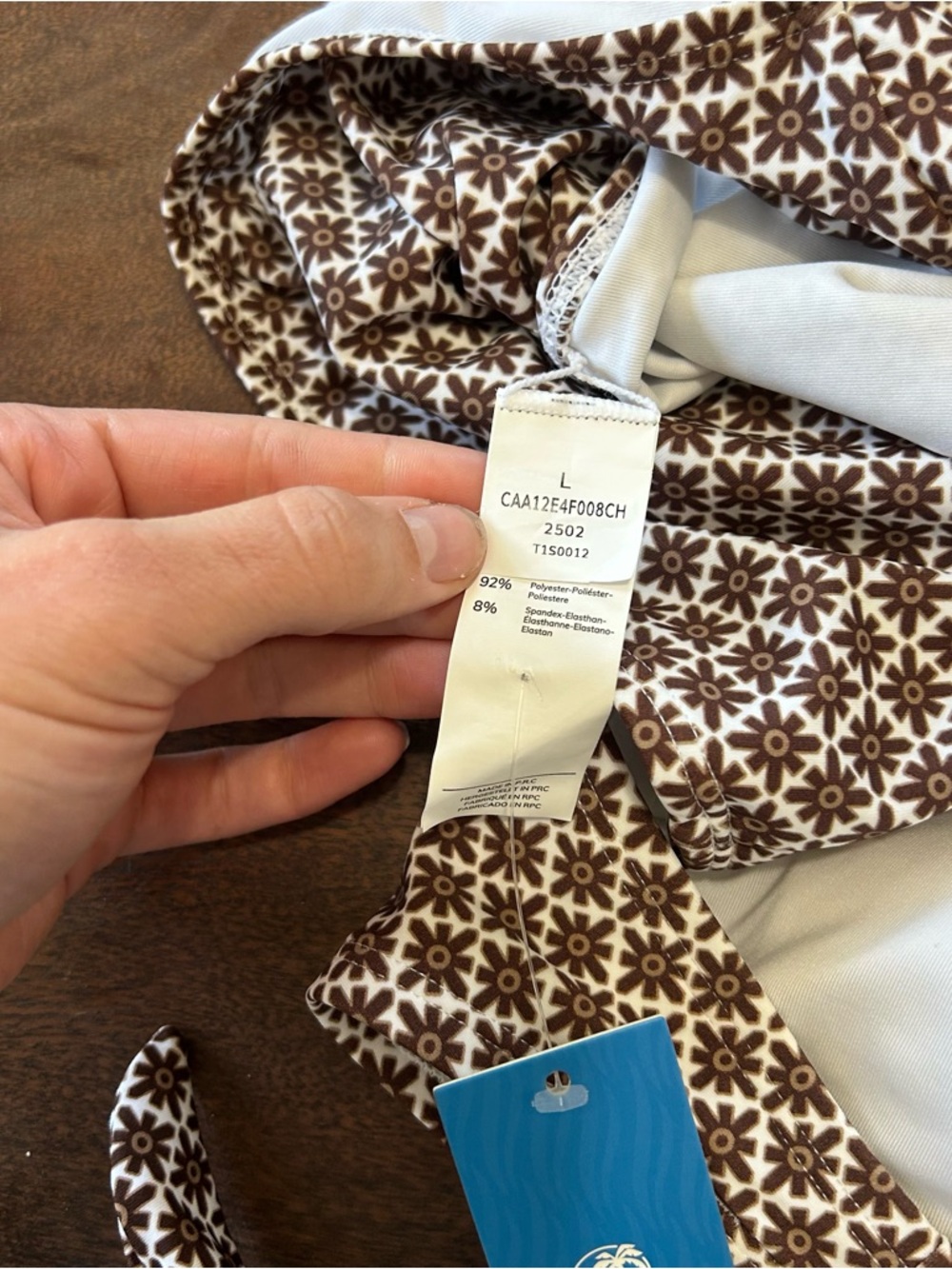 Cupshe Brown Patterned Cutout One-Piece Swimsuit - Picture 7 of 7